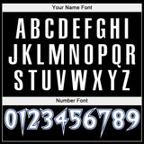 Custom Stitched Black White-Royal Sports Pullover Sweatshirt Hoodie