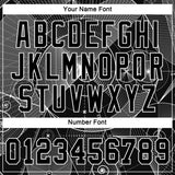 Custom Black Black-White 3D Pattern Design Geometry Authentic Baseball Jersey