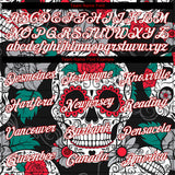 Custom Black White-Red 3D Skull Fashion Performance T-Shirt