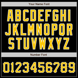Custom Black Gold-White Authentic Baseball Jersey