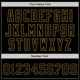 Custom Black Black-Old Gold Authentic Baseball Jersey