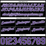 Custom Black White Pinstripe Purple-White Authentic Basketball Shorts