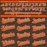 Custom Brown Orange-White Authentic Baseball Jersey