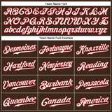 Custom Brown White Pinstripe White-Red Authentic Baseball Jersey