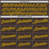 Custom Stitched Brown Brown-Gold Sports Pullover Sweatshirt Hoodie