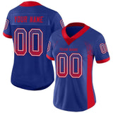 Custom Royal Red-White Mesh Drift Fashion Football Jersey