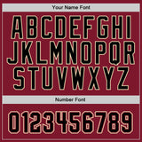 Custom Stitched Burgundy Black-Cream Sports Pullover Sweatshirt Hoodie