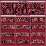 Custom Stitched Burgundy Cream Pinstripe Black-Cream Sports Pullover Sweatshirt Hoodie