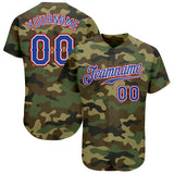 Custom Camo Royal-Red Authentic Salute To Service Baseball Jersey