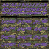 Custom Camo Purple-Black Authentic Salute To Service Baseball Jersey