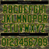 Custom Stitched Camo Green-Gold Sports Pullover Sweatshirt Salute To Service Hoodie