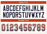 Custom Orange Navy-White Mesh Drift Fashion Football Jersey