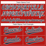 Custom Red Navy-White Baseball Jersey