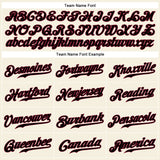 Custom Cream Black Pinstripe Crimson-Black Authentic Baseball Jersey