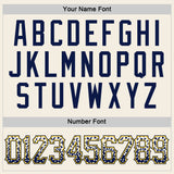 Custom Cream Navy-Gold Authentic Drift Fashion Baseball Jersey