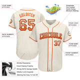 Custom Cream Orange-Black Authentic Drift Fashion Baseball Jersey