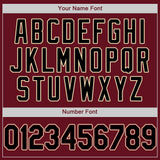 Custom Crimson Black-City Cream Authentic Baseball Jersey