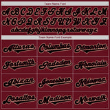 Custom Crimson Black-City Cream Authentic Baseball Jersey
