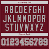 Custom Crimson Gray-White Authentic Baseball Jersey