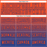 Custom Stitched Royal Orange Fade Fashion Sports Pullover Sweatshirt Hoodie