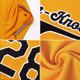 Custom Gold Royal-White Authentic American Flag Fashion Baseball Jersey