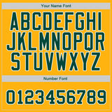 Custom Gold Green-White Authentic Baseball Jersey