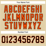 Custom Sand Black-Orange Authentic Baseball Jersey