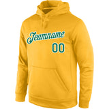Custom Stitched Gold Kelly Green-White Sports Pullover Sweatshirt Hoodie