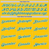 Custom Gold Kelly Green-White Performance T-Shirt