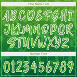 Custom Graffiti Pattern Green-White 3D Green Authentic Baseball Jersey