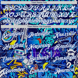 Custom Stitched Graffiti Pattern White-Royal 3D Sports Pullover Sweatshirt Hoodie