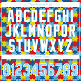 Custom Autism Awareness Puzzle Pieces Light Blue-White 3D Performance T-Shirt