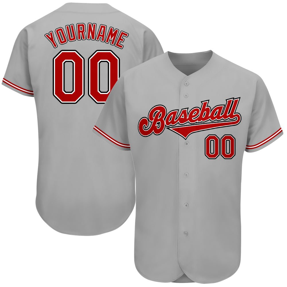 red black and white baseball jersey