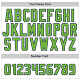 Custom Gray Neon Green-Navy Authentic Baseball Jersey