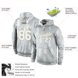 Custom Stitched Gray White-Old Gold Christmas 3D Sports Pullover Sweatshirt Hoodie
