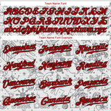 Custom Gray Red-Black Christmas 3D Authentic Baseball Jersey