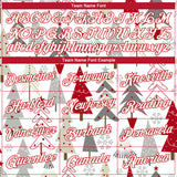 Custom Gray White-Red Christmas 3D Performance T-Shirt