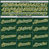 Custom Green Green-Gold Authentic Baseball Jersey