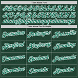 Custom Green Kelly Green-White Performance T-Shirt