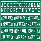 Custom Kelly Green White Round Neck Basketball Jersey