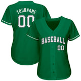 Custom Kelly Green White-Gray Authentic St. Patrick's Day Baseball Jersey