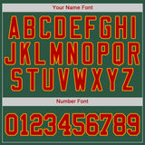 Custom Kelly Green Red-Gold Authentic Baseball Jersey