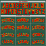 Custom Kelly Green Red-Gold Authentic Baseball Jersey