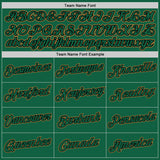Custom Kelly Green Kelly Green-Old Gold Authentic Baseball Jersey