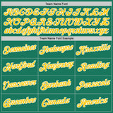 Custom Stitched Kelly Green Gold-White Sports Pullover Sweatshirt Hoodie