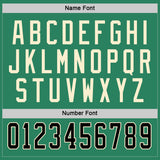 Custom Kelly Green Black-Cream Hockey Jersey