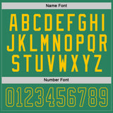 Custom Kelly Green Kelly Green-Gold Hockey Jersey