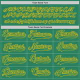 Custom Kelly Green Kelly Green-Gold Hockey Jersey