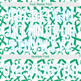 Custom Kelly Green White-Light Blue 3D Pattern Design Breast Cancer Authentic Baseball Jersey