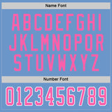 Custom Light Blue Pink-White Hockey Jersey